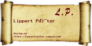 Lippert Péter névjegykártya